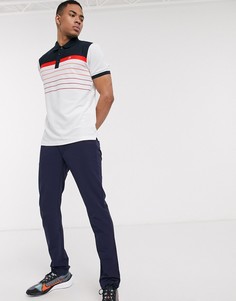 Белая футболка-поло с красными полосками Calvin Klein Golf-Белый