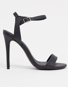 Черные туфли на шпильке из искусственной кожи New Look-Черный цвет