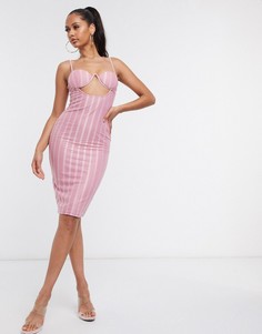 Фиолетовое кружевное платье миди I Saw It First-Фиолетовый цвет