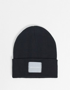 Черная шапка-бини ASOS DESIGN-Черный