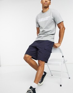 Темно-синие шорты карго Carhartt WIP-Темно-синий