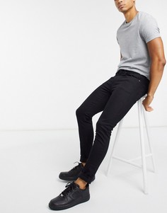 Черные супероблегающие джинсы из органического хлопка Burton Menswear-Черный цвет