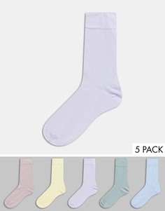 Набор из 5 пар носков с радужным принтом Topman-Мульти