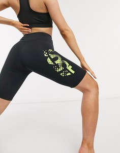 Леггинсы-шорты для йоги с логотипом ASOS 4505-Черный цвет