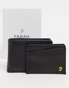 Подарочный набор с бумажником и кредитницей Farah-Черный