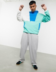 Свободный худи синего цвета Hummel-Голубой