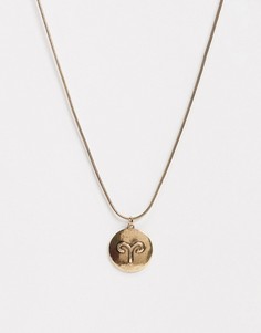 Ожерелье со знаком зодиака "Овен" SVNX-Золотой 7X
