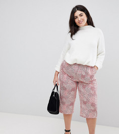 Комбинируемые укороченные брюки с цветочным принтом AX Paris Plus-Мульти
