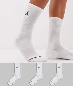 Набор из 3 пар белых носков Nike Jordan-Белый