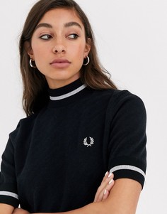 Фактурный свитер Fred Perry-Черный