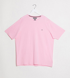Розовая узкая футболка с логотипом Tommy Hilfiger Big and Tall-Розовый