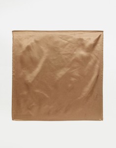 Бронзовый платок из полисатина ASOS DESIGN-Коричневый цвет