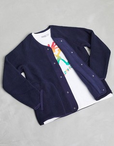 Темно-синяя флисовая куртка на кнопках Gramicci-Темно-синий