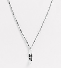 Серебристое ожерелье с подвеской-полумесяцем Reclaimed Vintage inspired-Серебряный