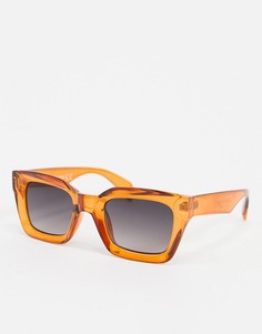 Коричневые квадратные солнцезащитные очки Topshop-Оранжевый