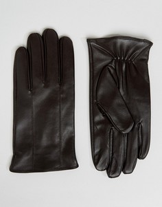 Коричневые кожаные перчатки Barneys-Коричневый Barney's Originals