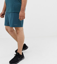 Сине-зеленые спортивные шорты средней длины из быстросохнущей ткани ASOS 4505 Plus-Зеленый
