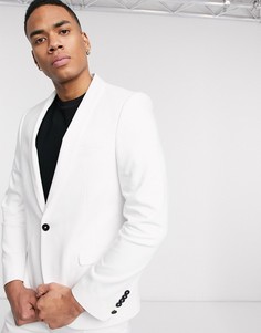 Белый приталенный пиджак Twisted Tailor