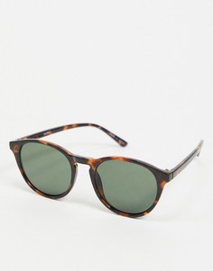 Круглые солнцезащитные очки с черепаховой оправой Accessorize-Коричневый