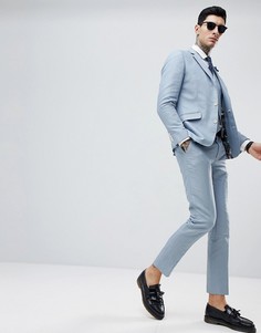 Однотонные брюки узкого кроя Gianni Feraud Wedding-Синий