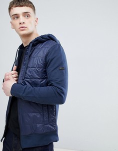 Темно-синяя трикотажная куртка с капюшоном Barbour International Baffle-Темно-синий