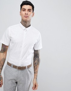 Эластичная рубашка с короткими рукавами Process Black-Белый