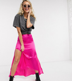 Розовая атласная юбка Reclaimed Vintage inspired-Розовый цвет