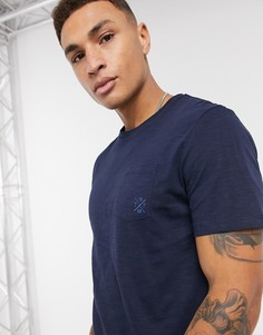 Темно-синяя футболка с карманом Tom Tailor-Темно-синий