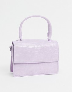Лавандовая сумка с эффектом крокодиловой кожи Monki-Фиолетовый