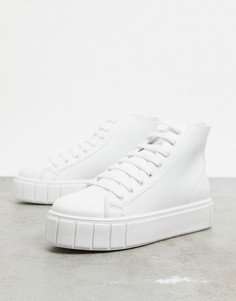 Белые высокие кроссовки ASOS DESIGN-Белый