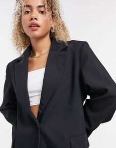 Пиджак в стиле oversized черного цвета Weekday-Черный цвет