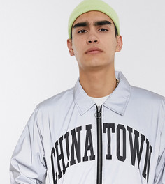 Серебристая спортивная куртка со светоотражающим эффектом Chinatown Market-Серебряный