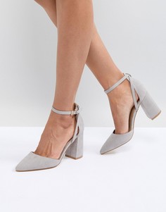 Серые туфли на блочном каблуке RAID Katy-Серый