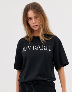 Черная oversize-футболка с логотипом Ivy Park-Черный