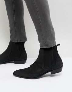 Черные кожаные ботинки челси Walk London Ziggy-Черный