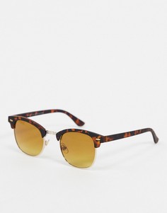 Черепаховые солнцезащитные очки в стиле ретро River Island-Коричневый