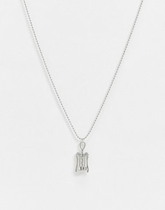 Серебристое ожерелье с подвеской в виде штопора DesignB-Серебряный