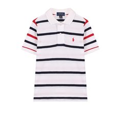 Хлопковое поло в контрастную полоску Polo Ralph Lauren