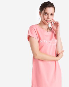Розовая сорочка с надписью Gloria Jeans