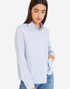 Рубашка в сине-белую полоску Gloria Jeans