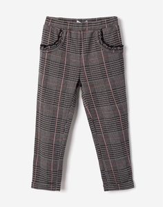 Зауженные брюки в клетку для девочки Gloria Jeans