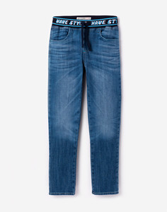 Прямые джинсы с эластичным поясом для мальчика Gloria Jeans