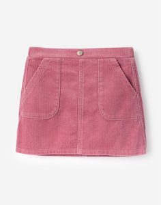 Розовая вельветовая юбка-трапеция для девочки Gloria Jeans