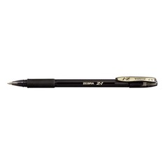 Ручка шариковая Zebra Z-1 COLOUR 0.7мм резин. манжета черный черные чернила 12 шт./кор. Зебра
