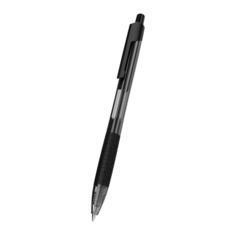 Ручка шариков. Deli Arrow EQ01920 прозрачный/черный d=0.7мм черные автоматическая резин. манжета 12 шт./кор.