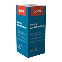 Упаковка шариковых ручек BURO 0.8мм, черный [049000202] 50 шт./кор.