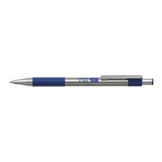 Ручка шариков. Zebra F-301 (EF301BL) синий d=0.7мм синие автоматическая сменный стержень линия 0.5мм 12 шт./кор. Зебра