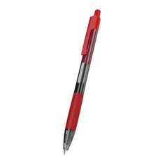Ручка шариков. Deli Arrow EQ01940 прозрачный/красный d=0.7мм красные автоматическая резин. манжета 12 шт./кор.