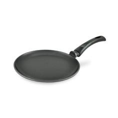 Сковорода блинная Нева металл посуда 6224, 24см, без крышки, черный