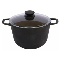 Кастрюля БИОЛ 0204, 4л, с крышкой, черный